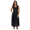 lily morgan Women's Plus Crochet Waist Maxi Dress