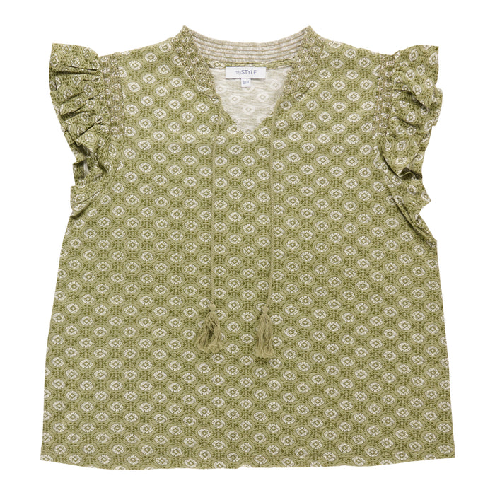 mySTYLE Women's Flutter Sleeve Tee