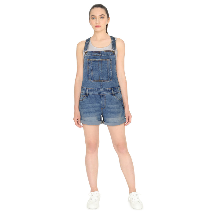 Salopette courte en denim mySTYLE pour femmes