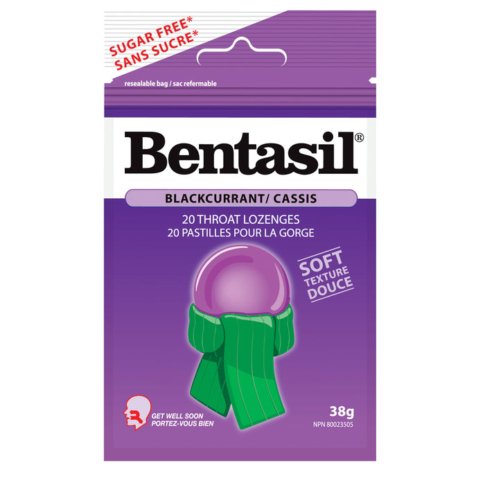 Bentasil Blackcurrant Lozenges, 20-Pack