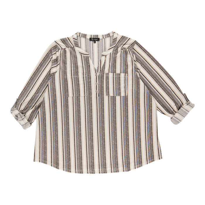 lily morgan Women's Plus Top with Front Pockets