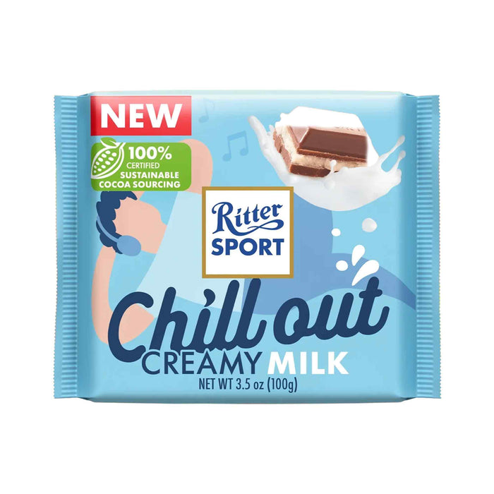 Ritter Sport Chill Out Creamy Milk Chocolate, 100-g