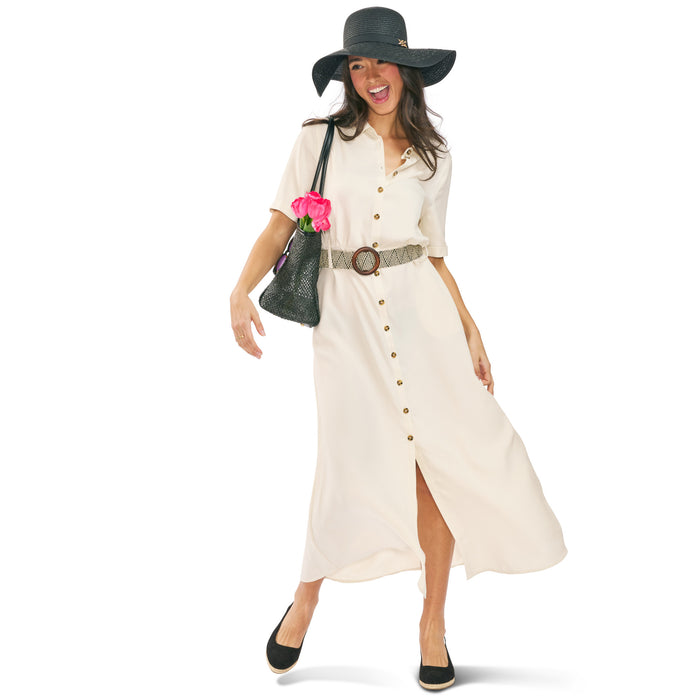 lily morgan Women Long Belted Shirt Dress