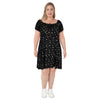 Robe à encolure carrée avec manches bouffantes taille plus mySTYLE pour femmes