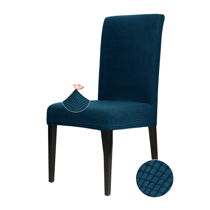 Housse de chaise gaufrée, bleu marine