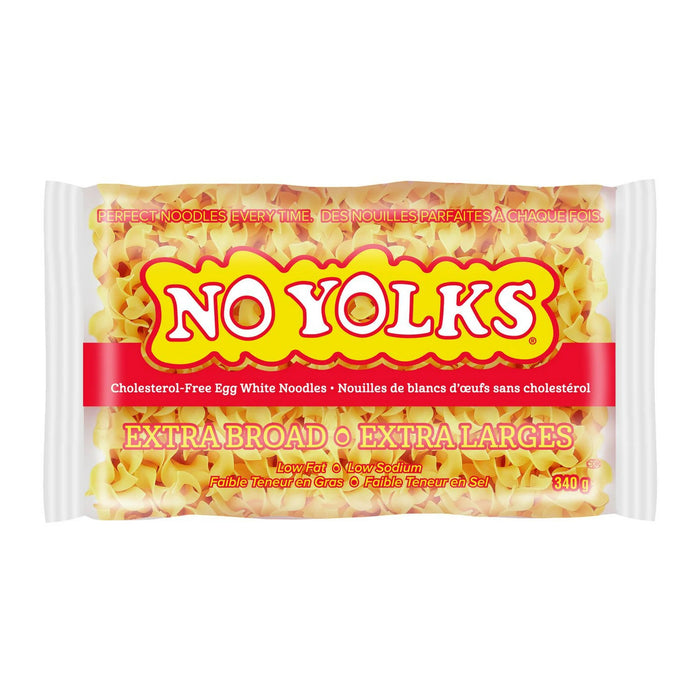 No Yolks Extra Broad Egg White Noodles Pasta, 340 g