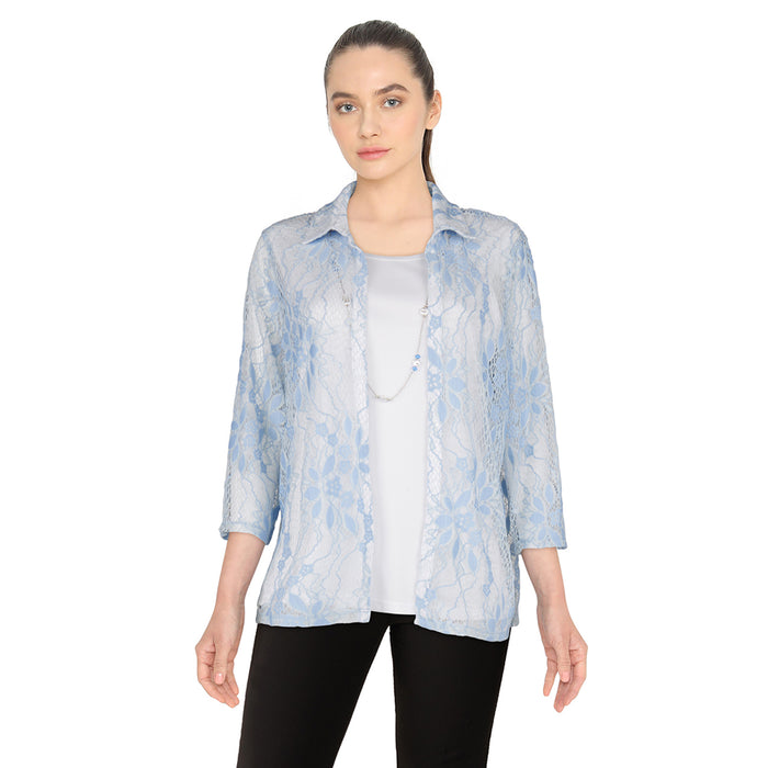 Classic Editions Women's Mesh Top with Necklace
