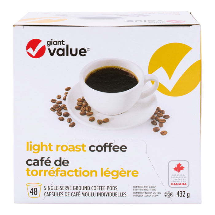 Café torréfié léger Giant Value, emb. de 48, 432 g
