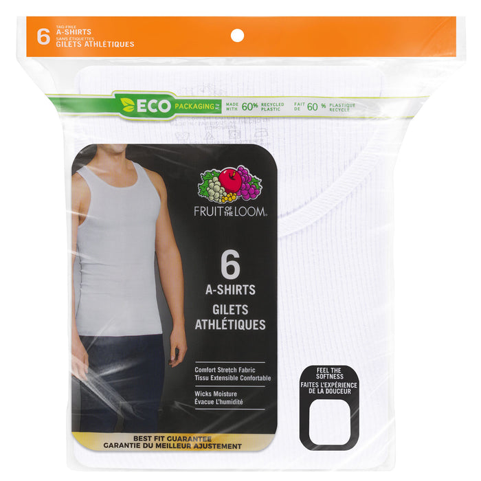 Camisoles Fruit of the Loom pour hommes, emb. de 6