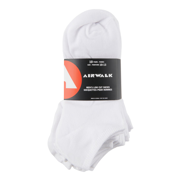 Men's White Ankle Socks 10-Pack