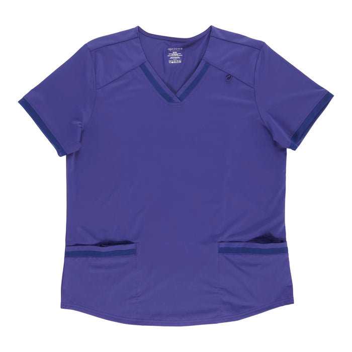Haut d'uniforme mode uni à encolure en V Options pour femmes