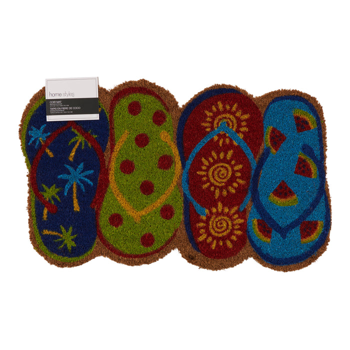 Tapis en fibre de coco de forme estivale HomeStyles, 18 po x 30 po
