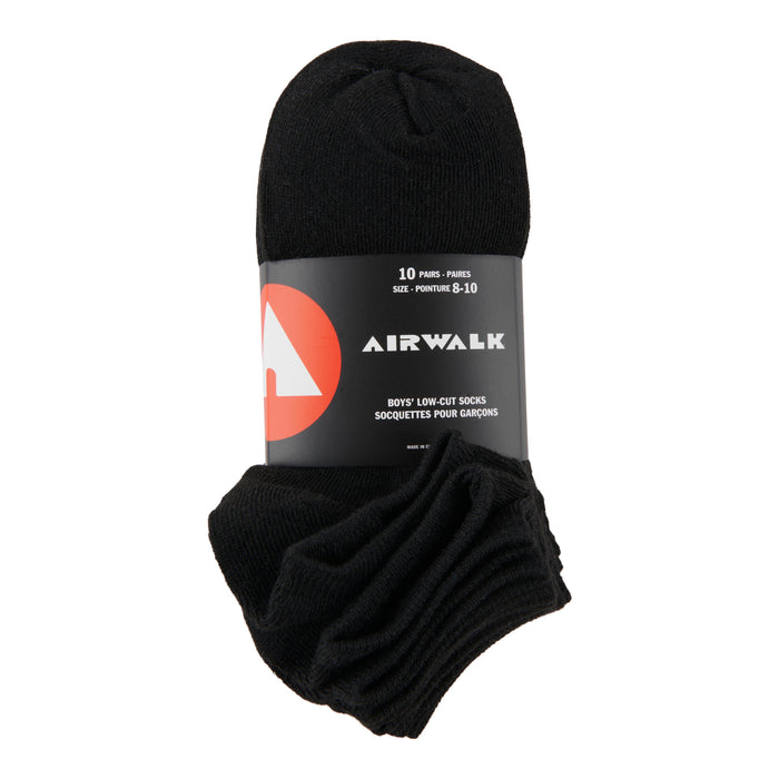 Airwalk Boys' Low Cut Ankle Socks, 10-Pack, Assorted