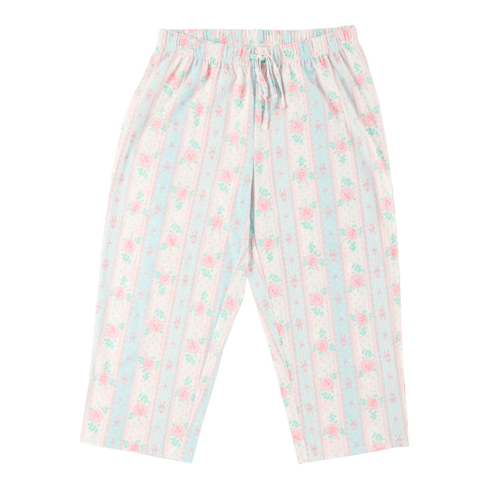 Pantalon de pyjama capri en coton imprimé Carisma pour femmes