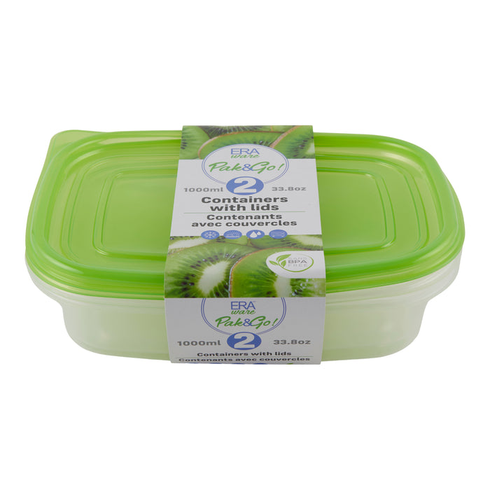 Récipients de conservation ERAware, vert, 1-L - emb. de 2