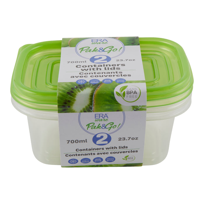 Récipients de conservation ERAware, vert, 700 ml - emb. de 2