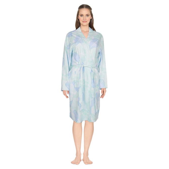 Robe de chambre imprimée et gaufrée à manches longues Carisma pour femmes