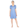 Chemise de nuit côtelée à encolure en V Carisma pour femmes