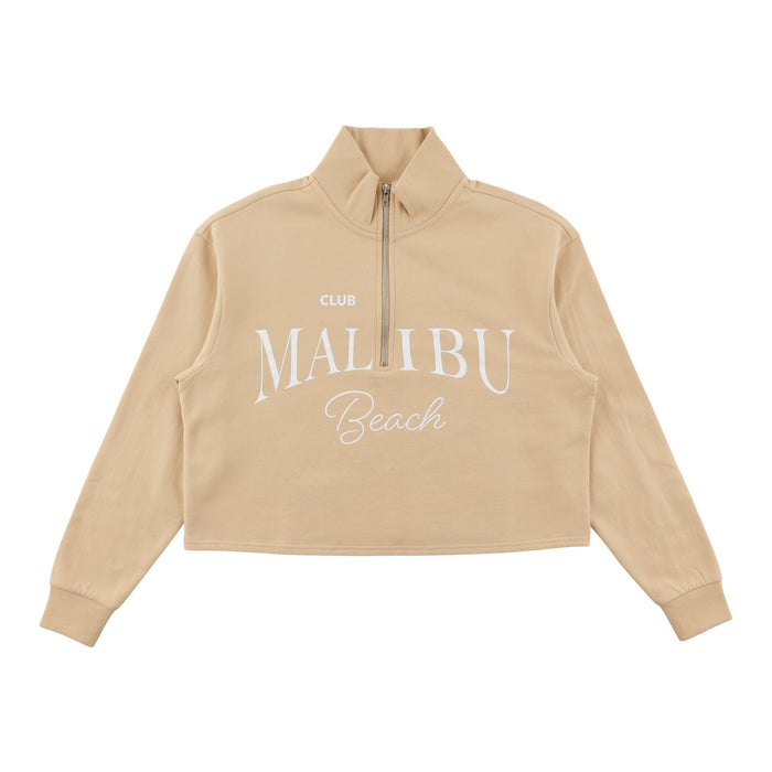 Haut en molleton avec fermeture éclair 1/4 mySTYLE pour femmes