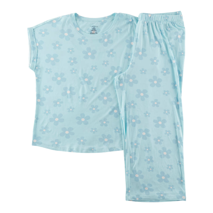 Carisma Women's Cap Sleeve Capri PJ Set, 2-Piece