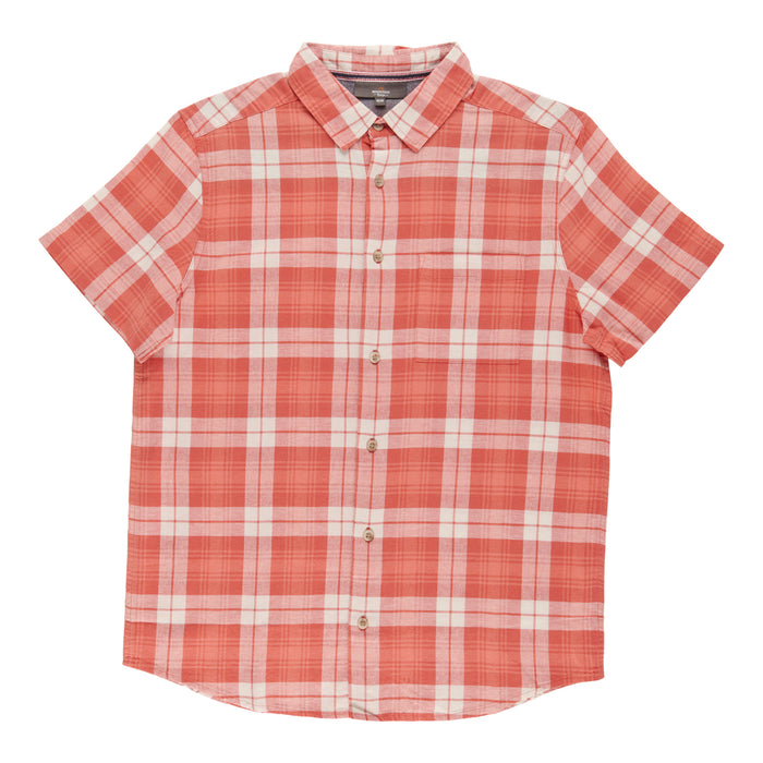 Mountain Ridge Men's Plaid Short Sleeve Button-Up Shirt