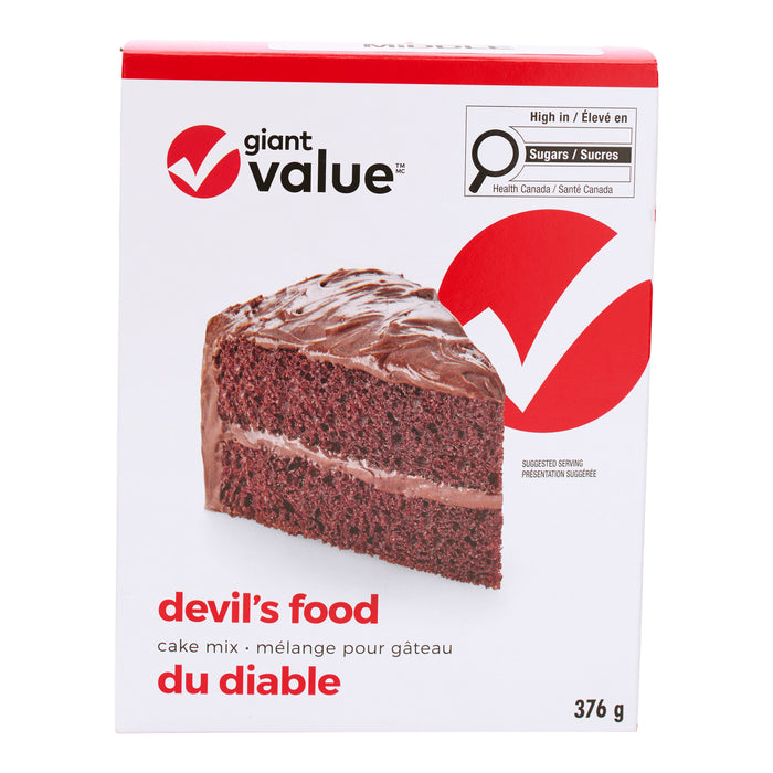 Giant Value Devil's Food Cake Mix, 376 g