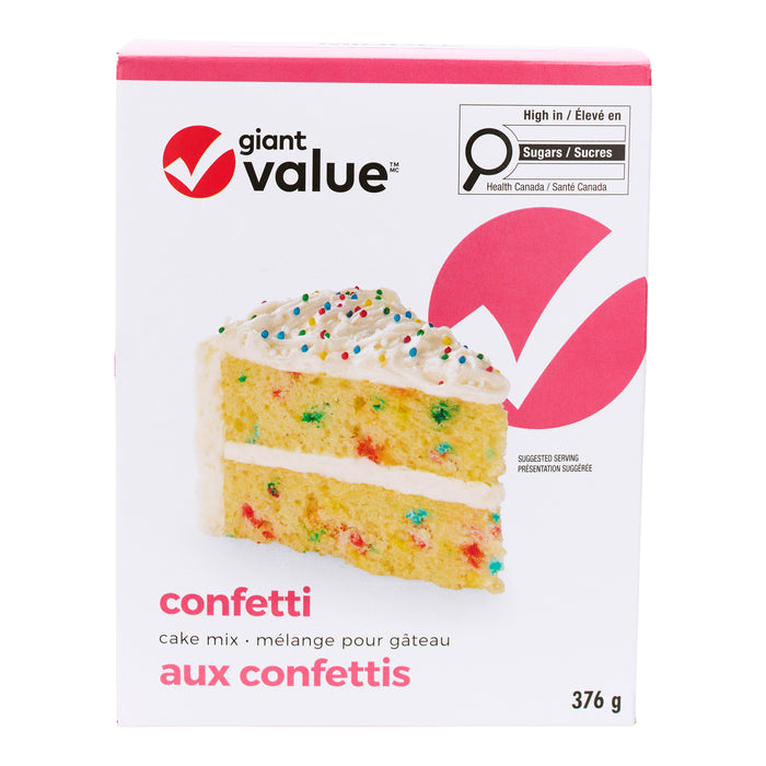 Giant Value Confetti Cake Mix, 376 g