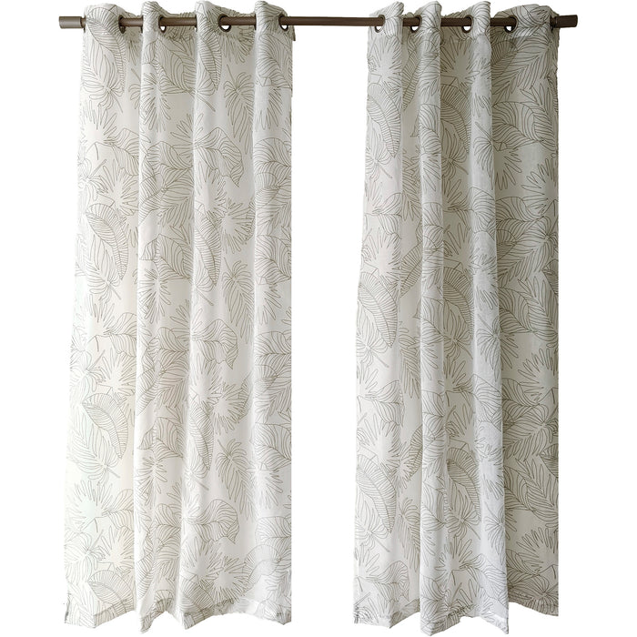 Rideau Dolly avec imprimé de feuille HomeStyles – 54 po x 84 po