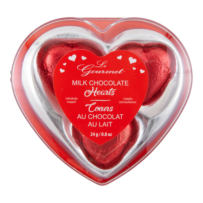 Milk Chocolate Hearts, 3-Pack