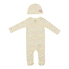Ens. combinaison de nuit avec bonnet pour bébés filles - 2 pièces, 0 à 24 mois