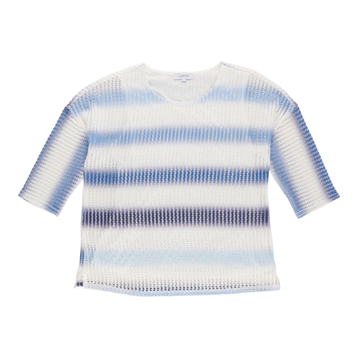 mySTYLE Women's Mesh Tie-Dye Top