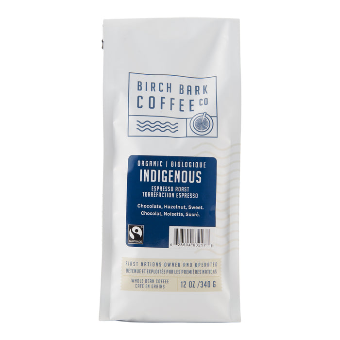 Birch Bark Coffee Co Café en Grains Biologique Indigenous Torréfaction Espresso, 340 g