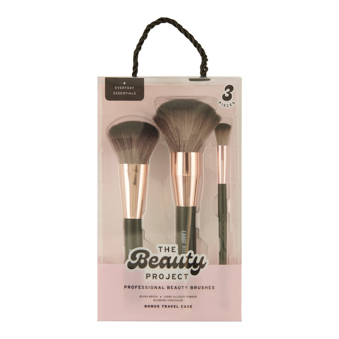 The Beauty Project Makeup Brush Set, 3-Piece