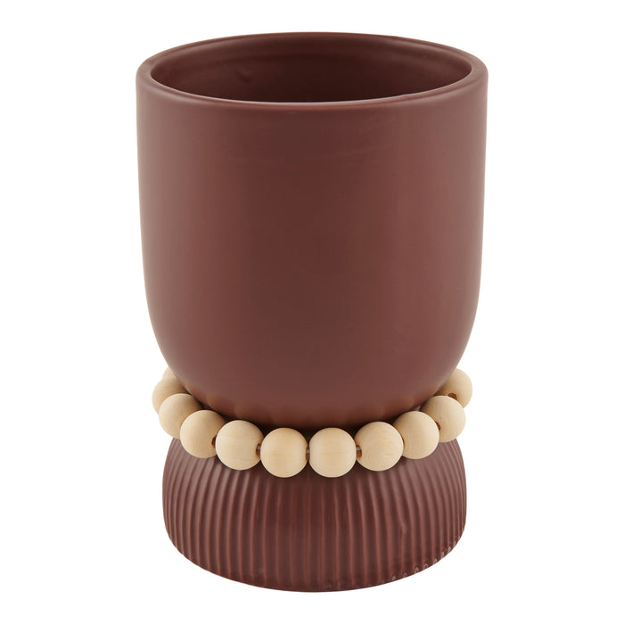 Bead Trim Vase, 6.5-in.