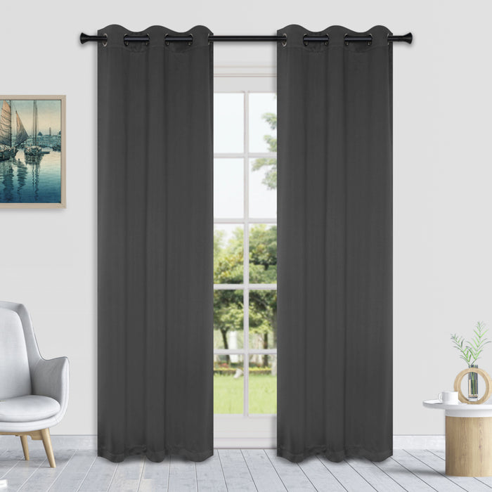 Rideau opaque HomeStyles - anthracite, 52 po x 63 po