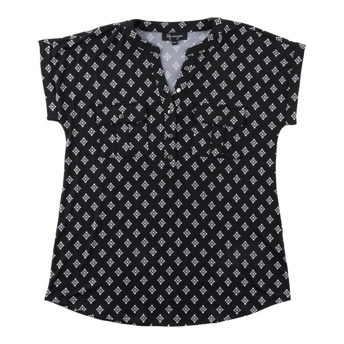 lily morgan Women's Pocket Printed Top