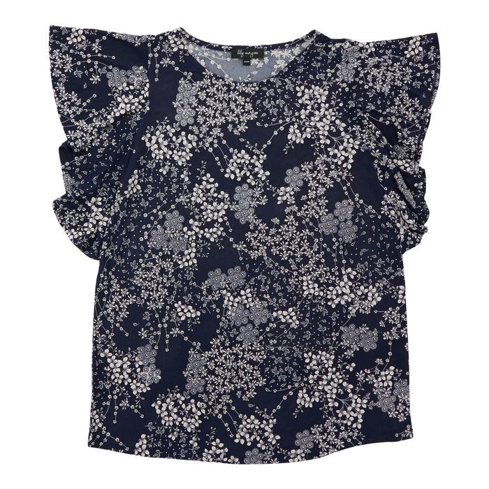 lily morgan Women's Ruffle Sleeve Top