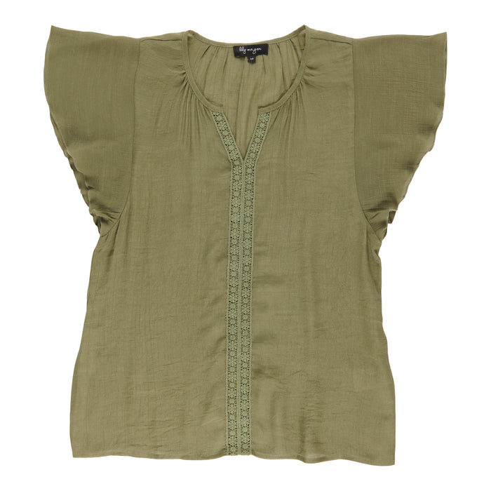 lily morgan Women's Short Sleeve Blouse