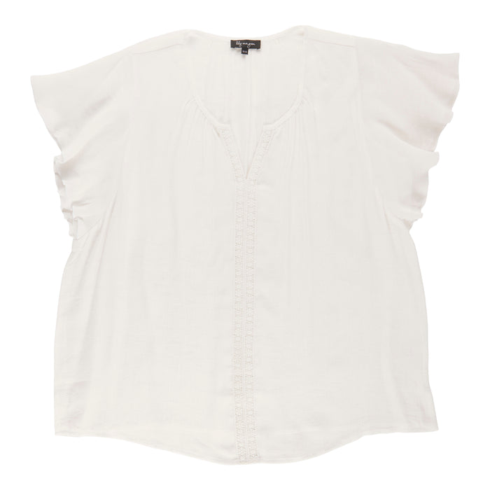 lily morgan Women's Plus Short Sleeve Blouse