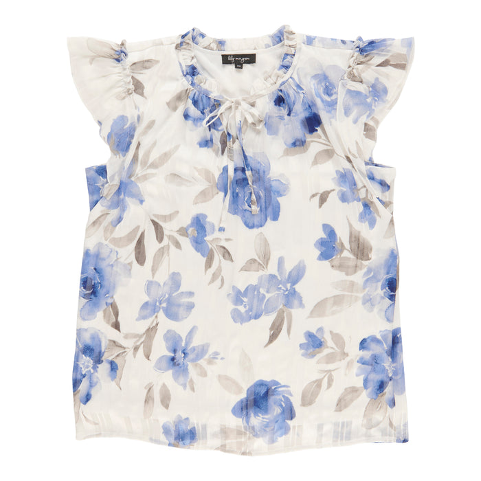 lily morgan Women's Satin Cap Sleeve Blouse