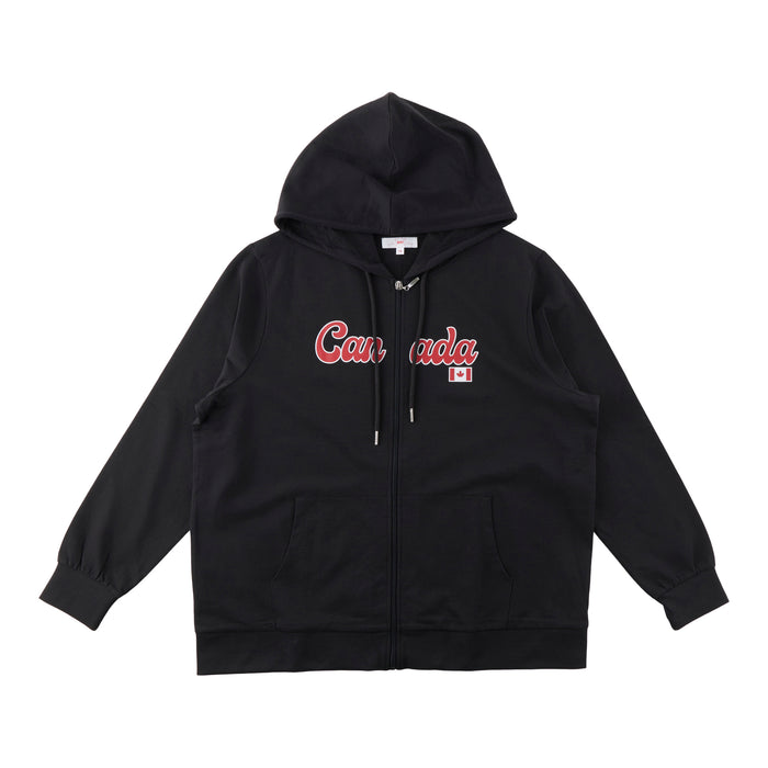 Canada EH Women's Plus Long Sleeve Zip-Up Hoodie