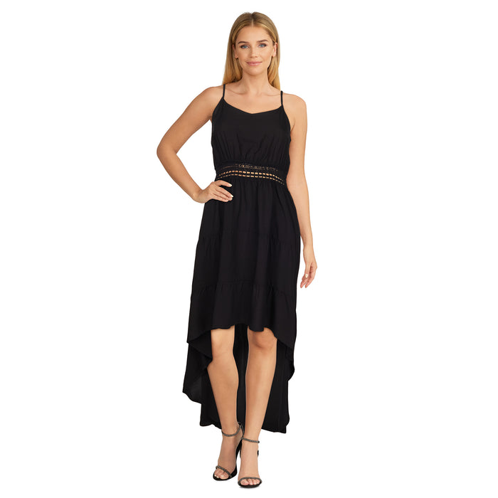 lily morgan Women's Crochet High Low Dress
