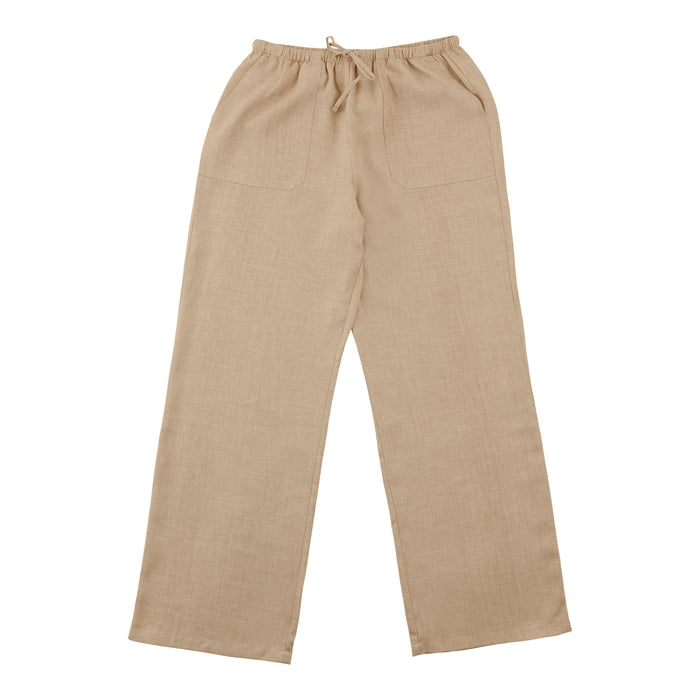 Pantalon texturé à jambe large de couleur unie lily morgan pour femmes