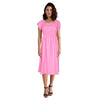 lily morgan Women's Smocked Poplin Midi Dress