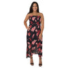 lily morgan Women's Plus Strapless Chiffon Dress