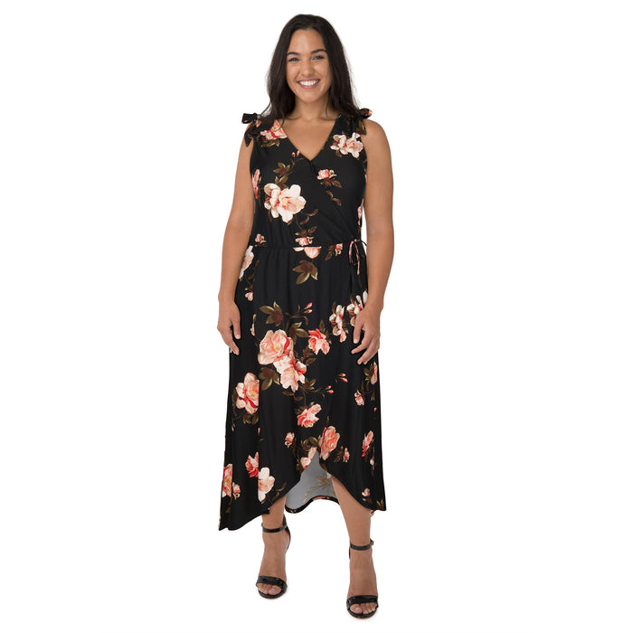 Robe maxi nouée à l'épaule taille plus lily morgan pour femmes