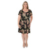 lily morgan Women's Plus Front Button Skater Dress