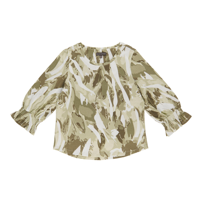 Classic Editions Women's Ruffle Sleeve Top