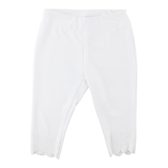 lily morgan Women's Plus Solid High-Rise Laser-Cut Capris