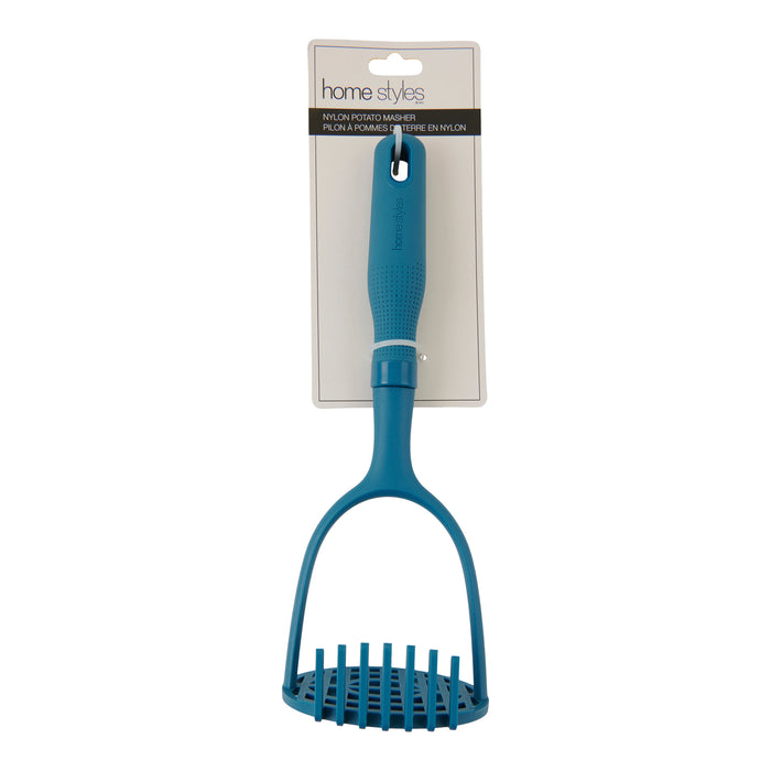 HomeStyles Potato Masher, Blue, 10.5-in.